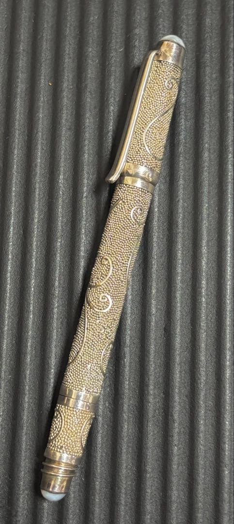 シルバー925 装飾ボールペン◾️真珠/ペイズリー調 SILVER