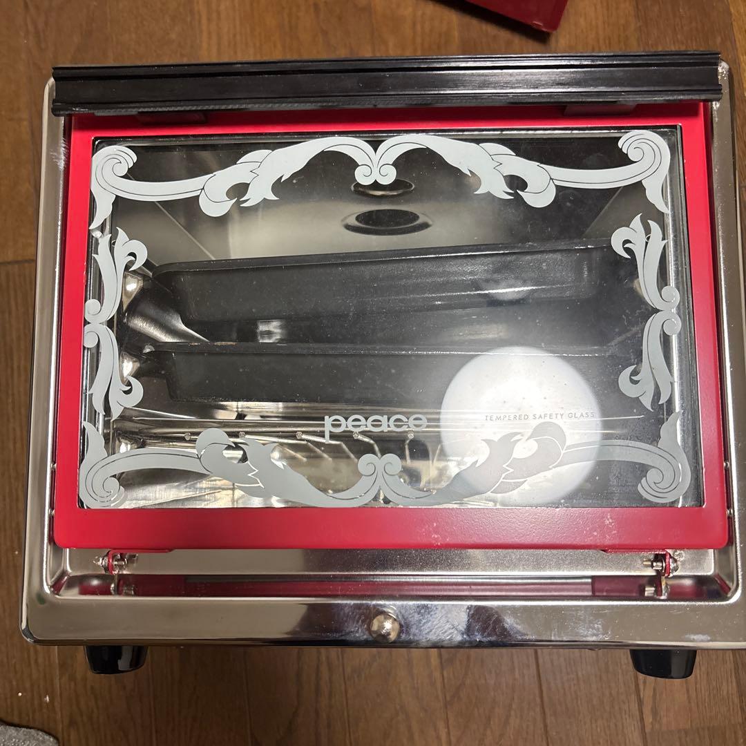 peace 赤 オーブンレンジ 温度計付き