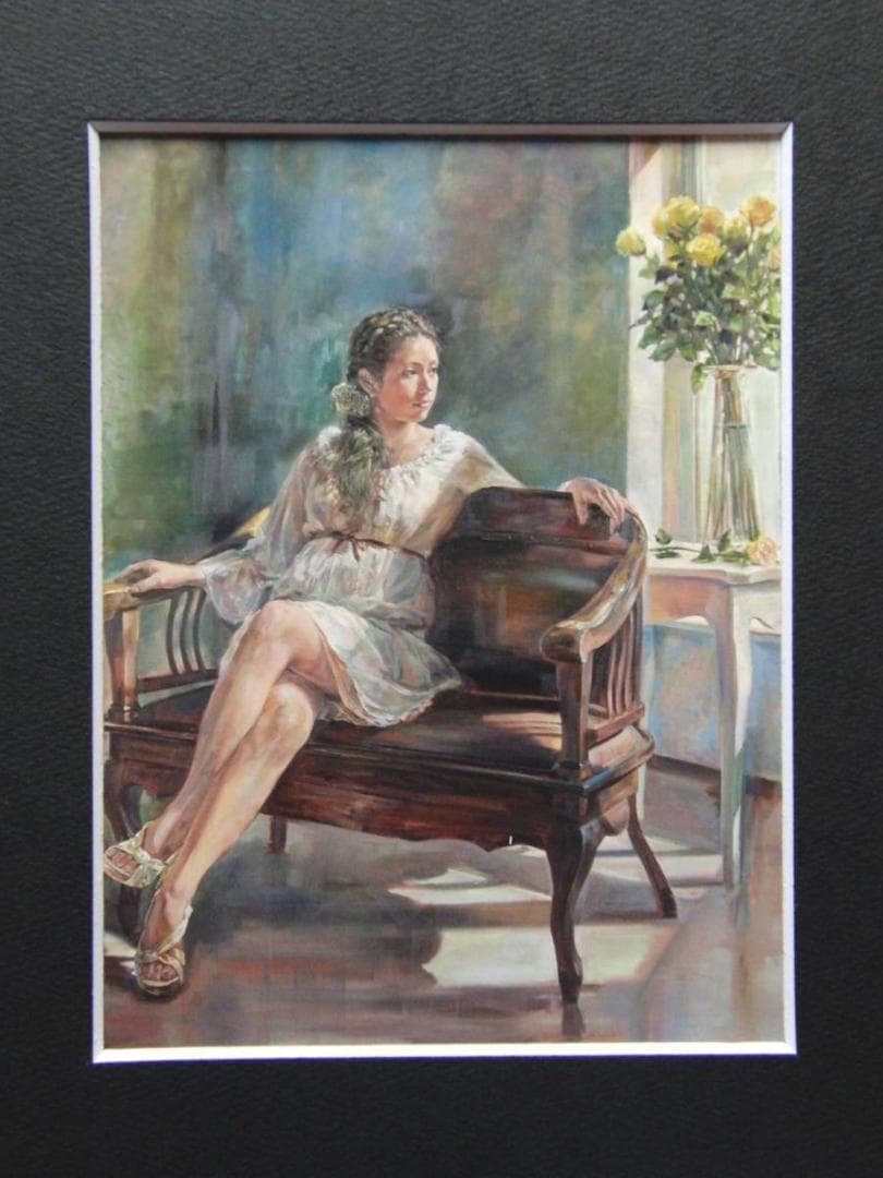 大友 義博,「遥光」、希少な額装用画集より、新品高級額装付、状態良好