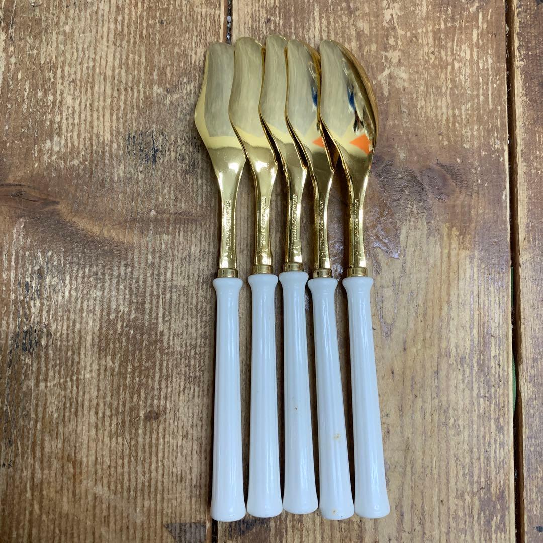 E-1 【未使用】Dessert Set デザートカップ＆ソーサー スプーン付