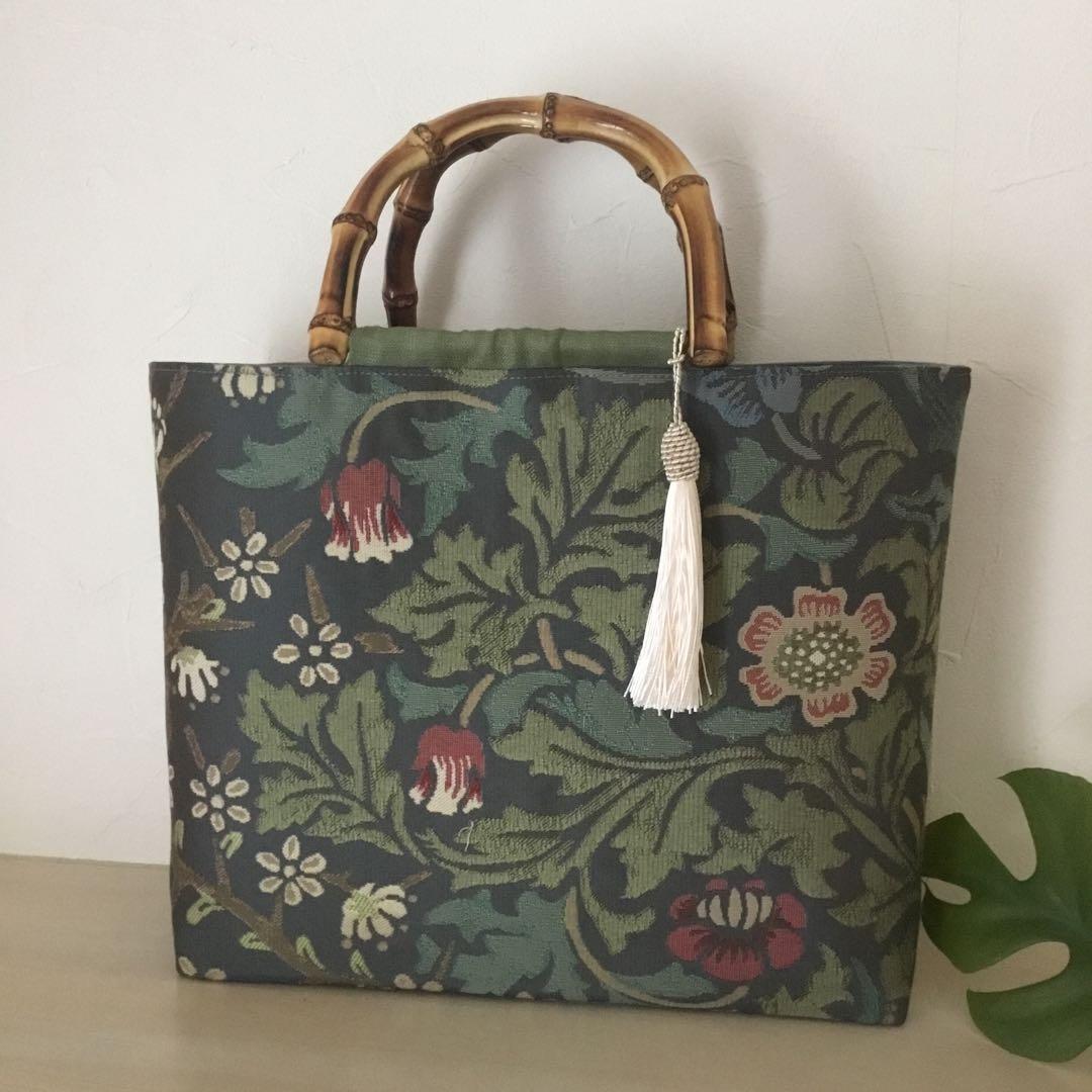 ウィリアムモリス♣︎ブラックソーン♣︎ハンドメイドバッグ