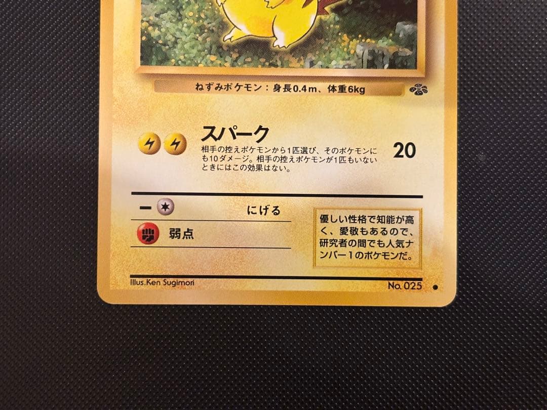 旧裏　極上美品　ピカチュウ 拡張パック　ポケモンジャングル　センタリング○