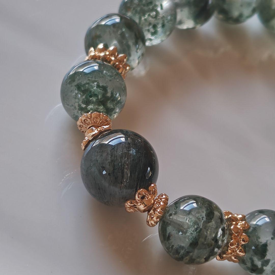 専用です♡新作　グリーンルチル　フックサイトインクオーツ