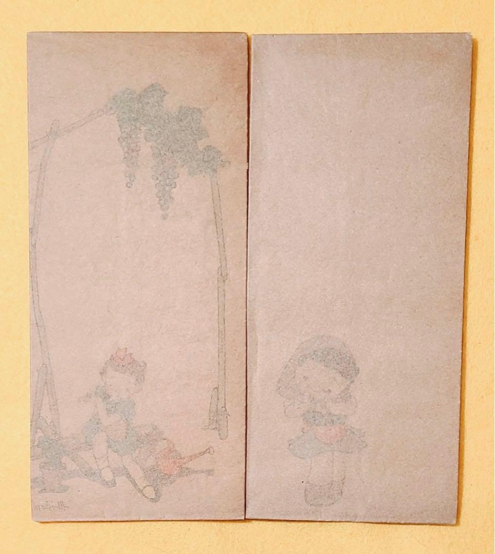 戦前絵封筒1940年代製くるくるクルミちゃん皇軍慰問絵はがき松本かつぢ昭和レトロ