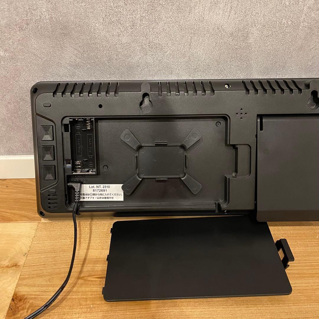 ニトリ LED デジタル 時計 掛け置き兼用 温度表示 大型表示 静音