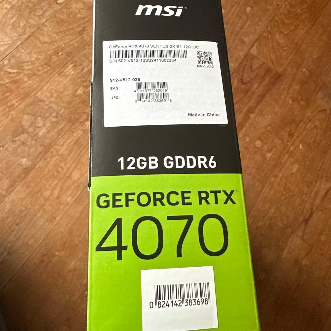 グラフィックボード・グラボ・ビデオカード MSI GeForce RTX 4070 VENTUS 2X 12GB