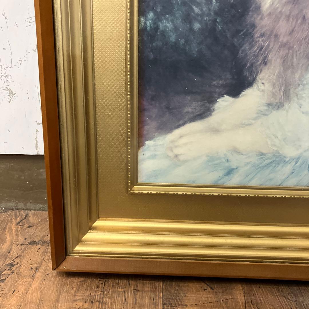 昭和レトロ ルノワール 人物画 女性画 複製画 絵画 世界名画 美少女 額装