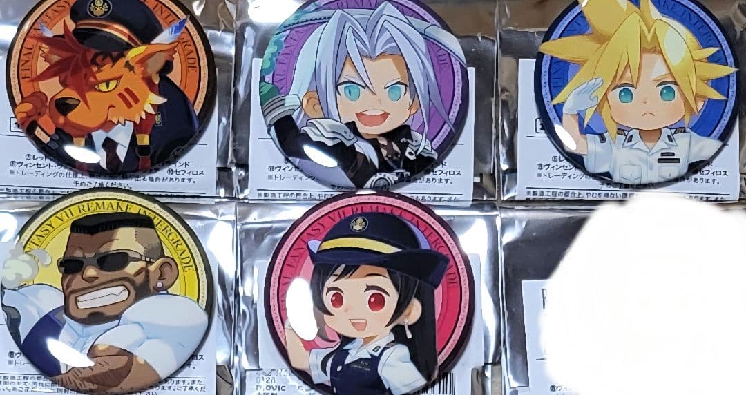 ファイナルファンタジー7 JR東海 クラウド セフィロス ティファ 缶バッジ