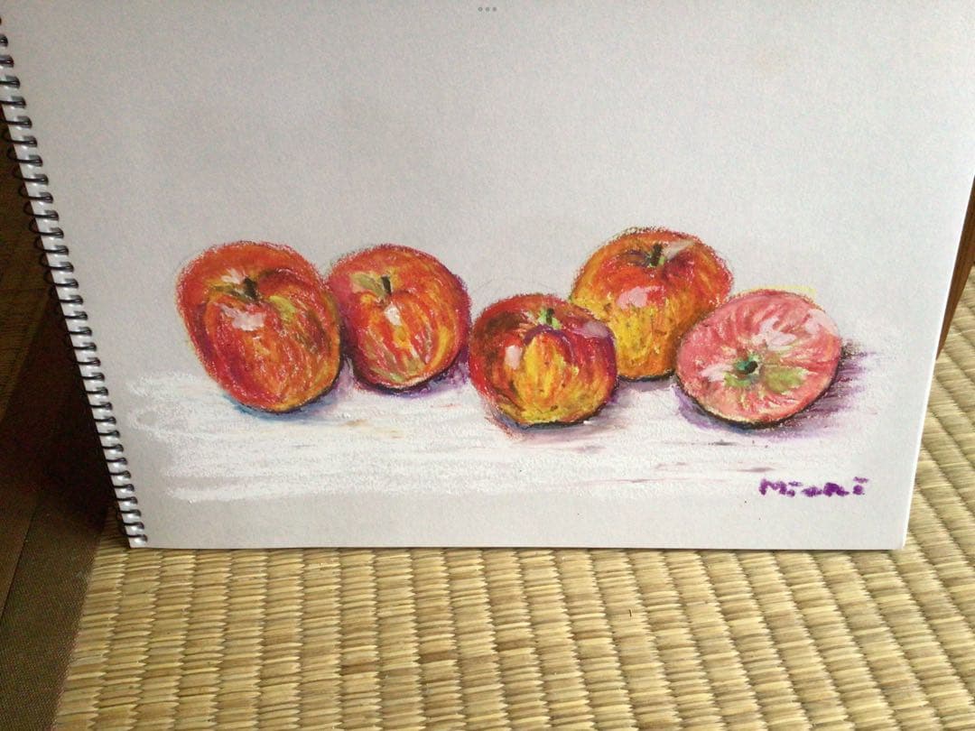 ガネーシャさん専用ですパステル画 3点セット 果物と花