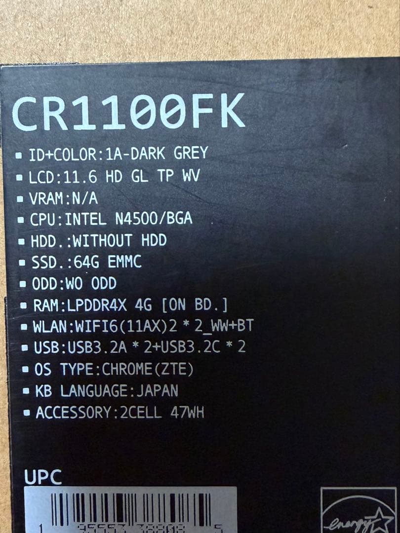 ASUS Chromebook CR1100FK 中古品