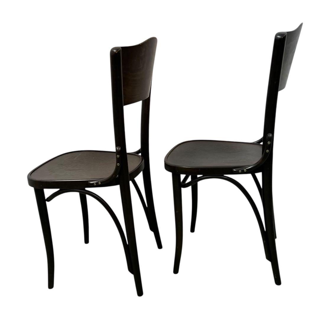 【希少】TON ベントウッドチェア パネルバック 2脚 アンティーク