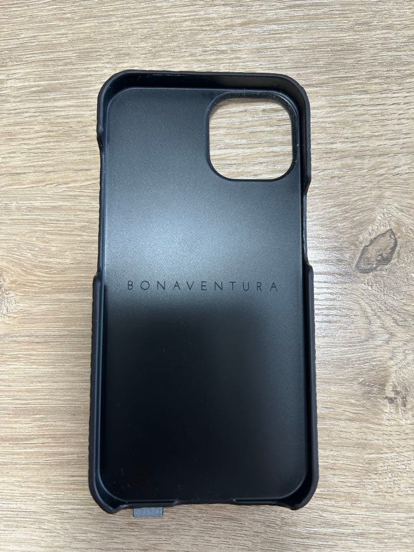 Bonaventura iPhone14用ハンドル付きケース ベージュ× ブルー