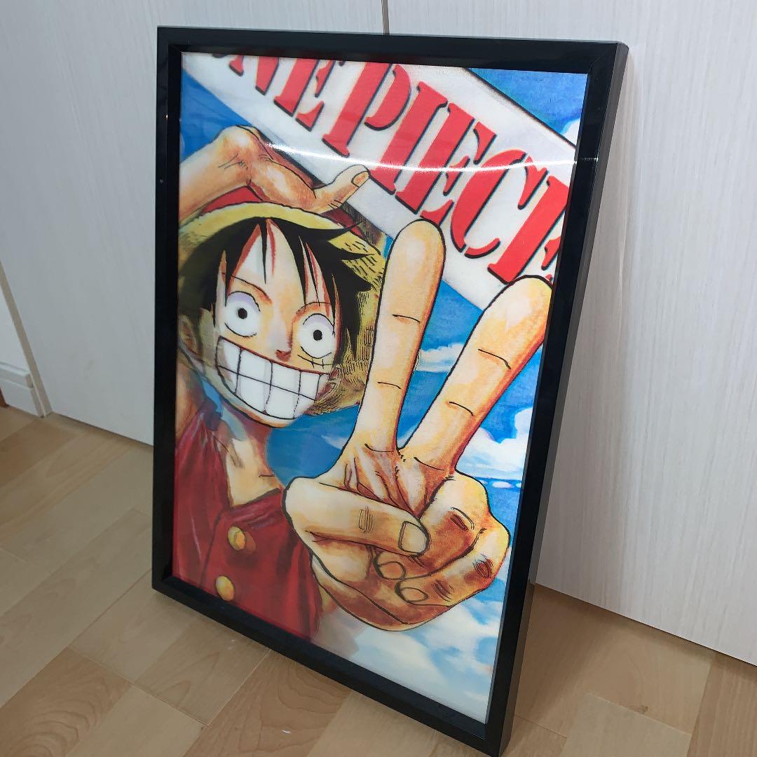 ワンピース　ルフィ　額入り掛け3Ｄ
