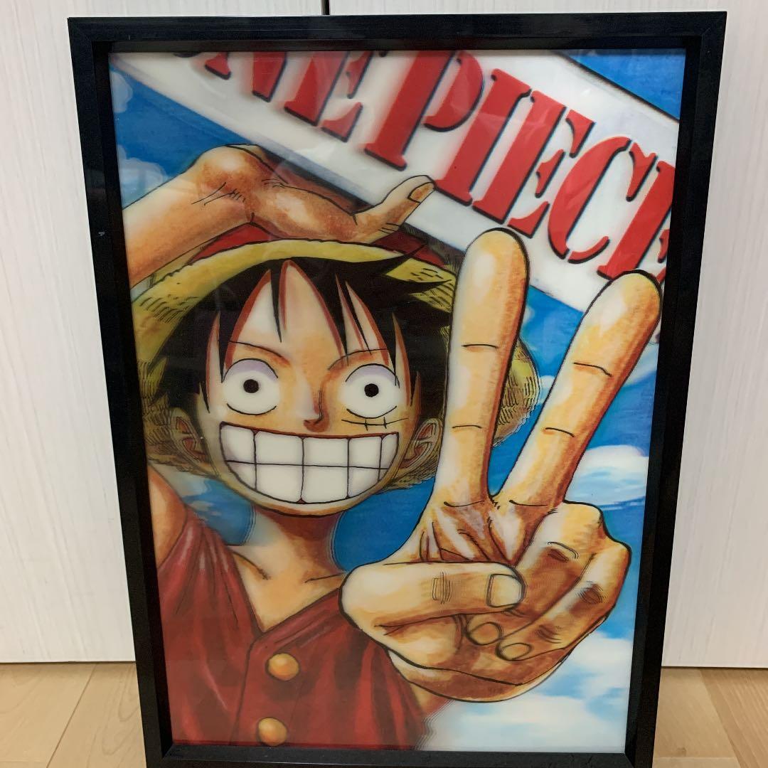 ワンピース　ルフィ　額入り掛け3Ｄ