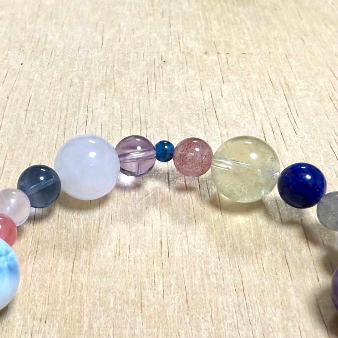 天然石（ラリマー、インカローズ、チャロアイト、ムーンストーン等）ブレスレット