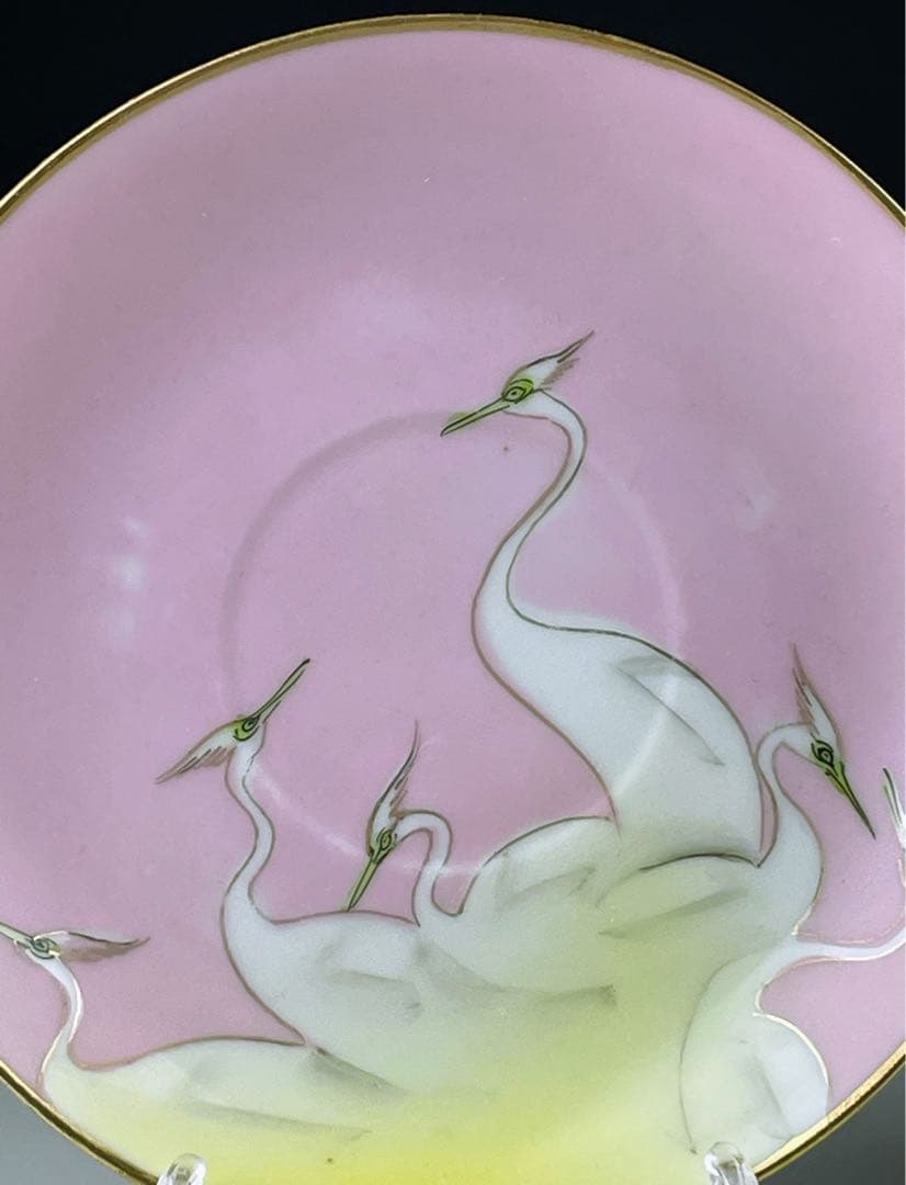 オールドニッポン 白鷺 トリオ カップ＆ソーサー プレート アンティーク