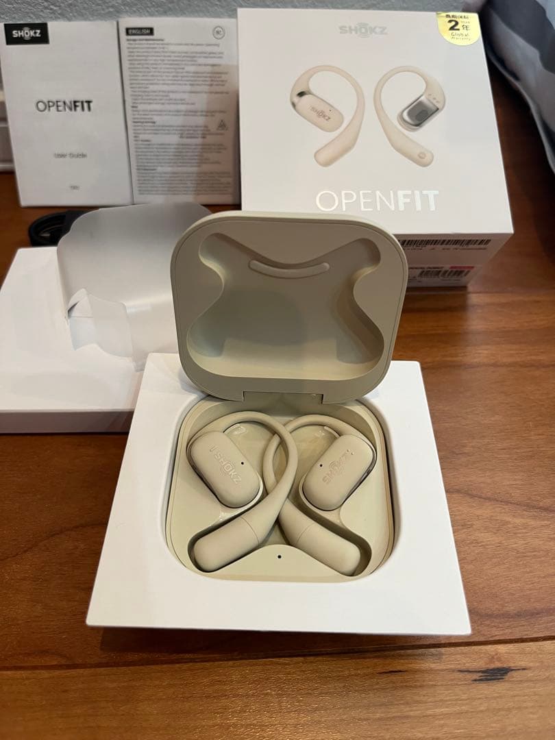 【美品、付属品全て有】SHOKZ OPEN FIT ベージュ