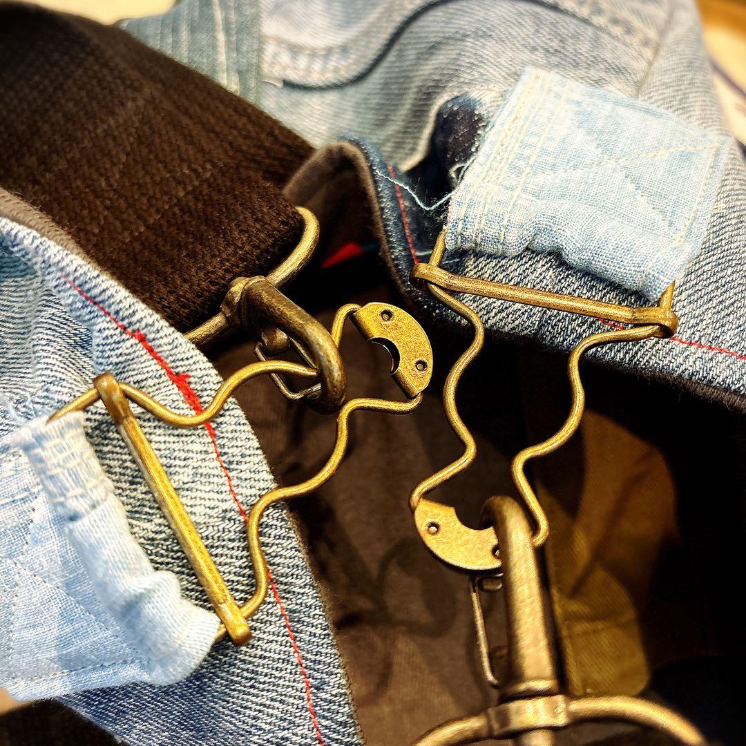 ハンドメイド トートバッグ デニムリメイク ショルダー加工✩.*˚