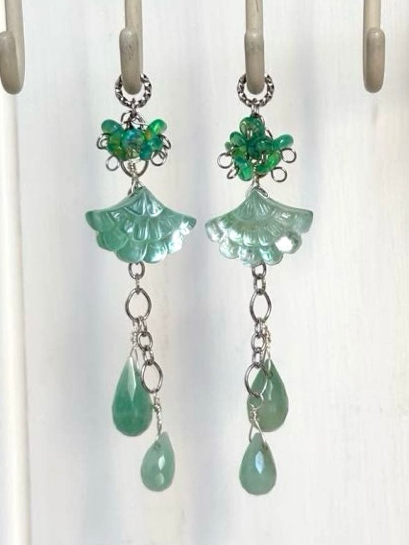 No.9グリーンオニキス　カブツリーチェーンチャーム