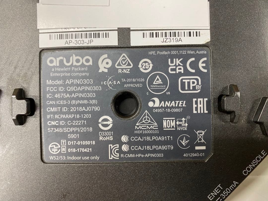aruba APIN0303 Wi-Fiアクセスポイント　中古品　動作確認済み