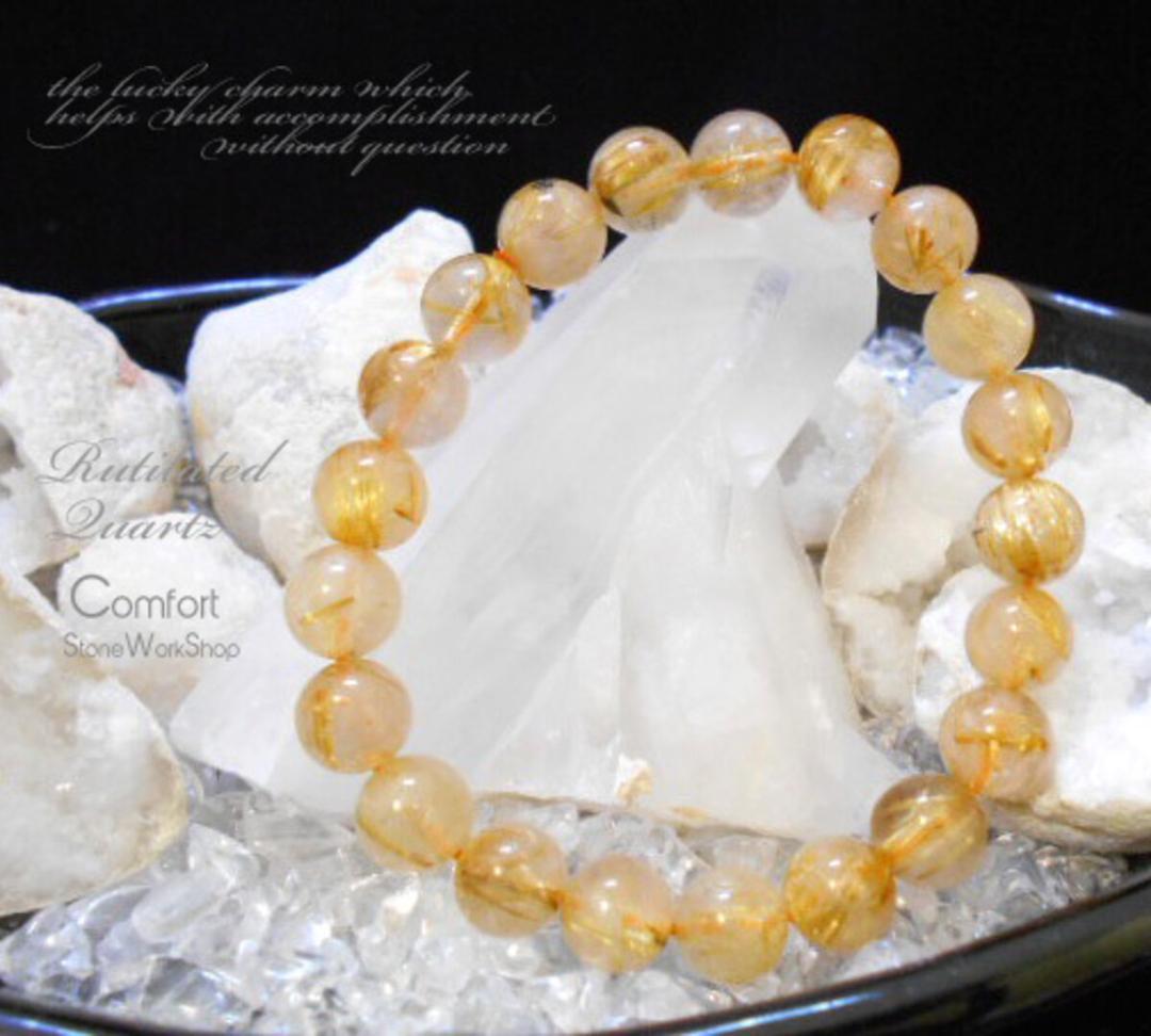 高級天然石・タイチンルチルクォーツ (ミルキー) 8.5ｍｍ