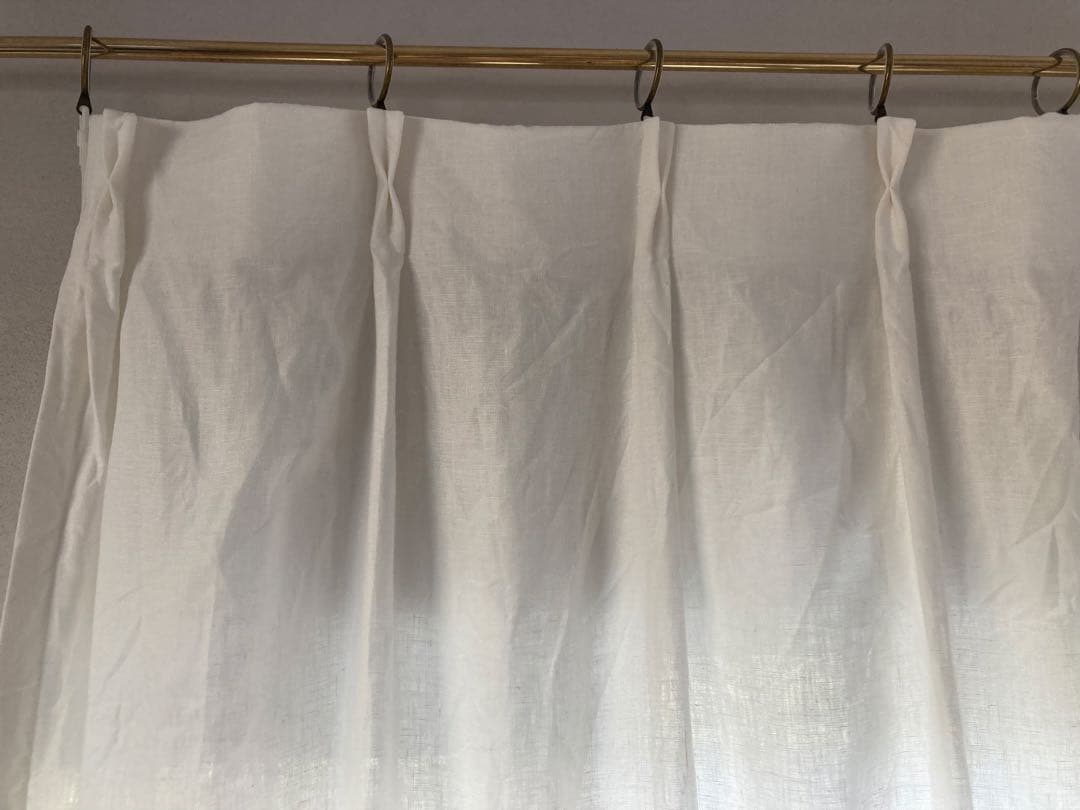 無印良品 ノンプリーツリネンカーテン 100x178用 2枚 オフホワイト