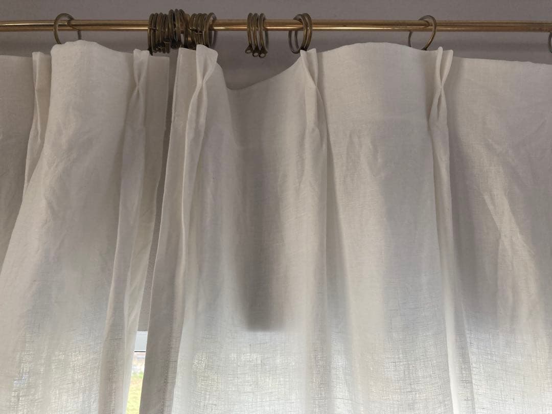 無印良品 ノンプリーツリネンカーテン 100x178用 2枚 オフホワイト