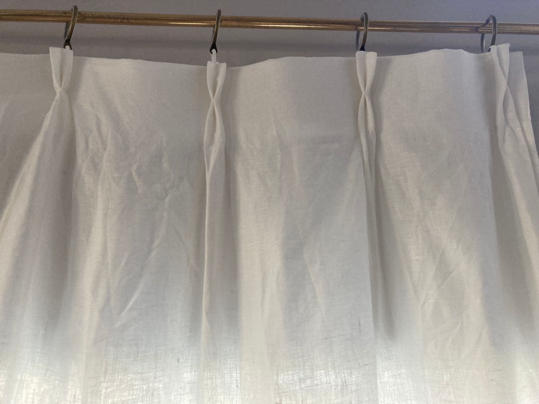 無印良品 ノンプリーツリネンカーテン 100x178用 2枚 オフホワイト