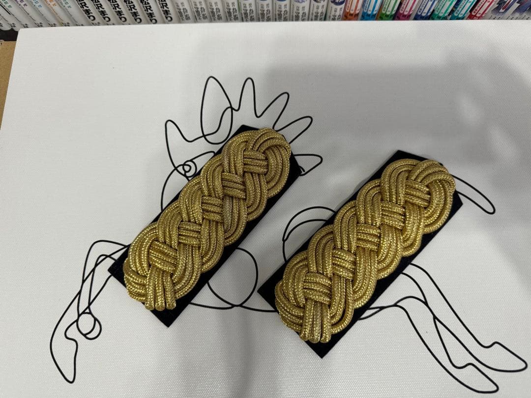 陸海軍　海軍陸戦隊　帝国陸軍　肩章　階級章　金モール