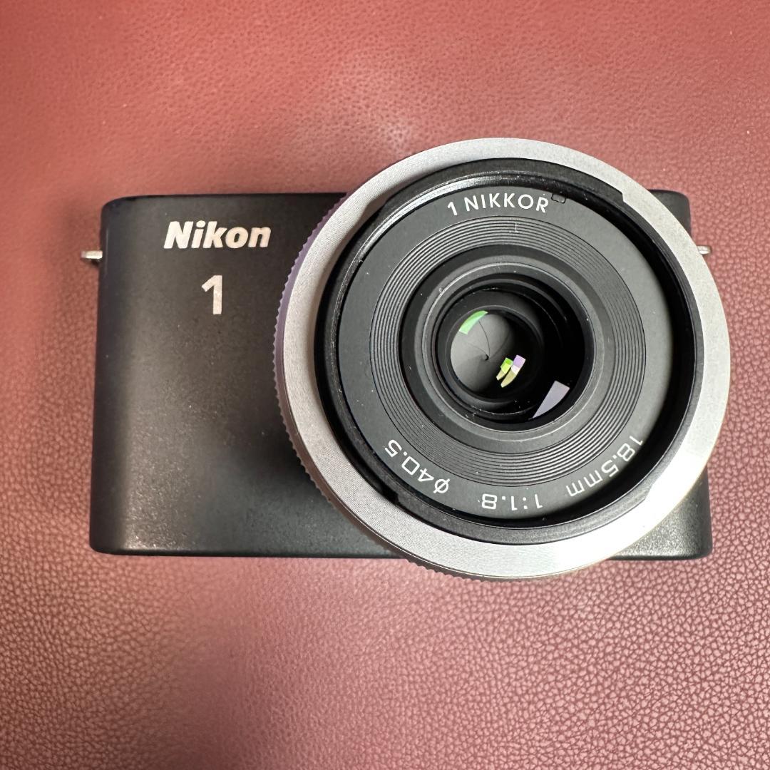 美品】Nikon 1 J2 ブラック ボティ＋単焦点レンズセット SD16GB付