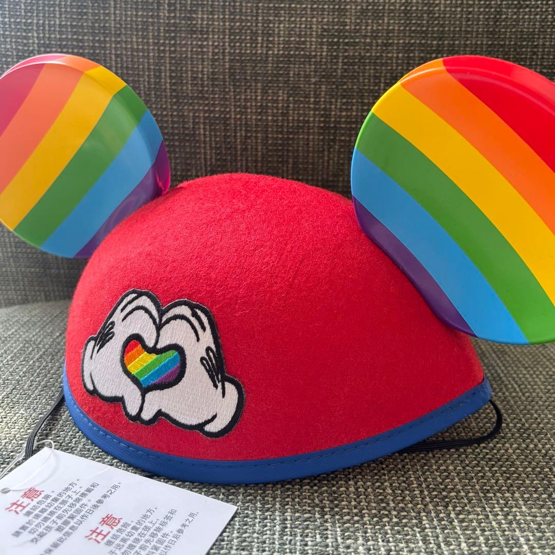 タグ付き アメリカ ディズニー ミッキー レインボー イヤーハット イヤハ 海外