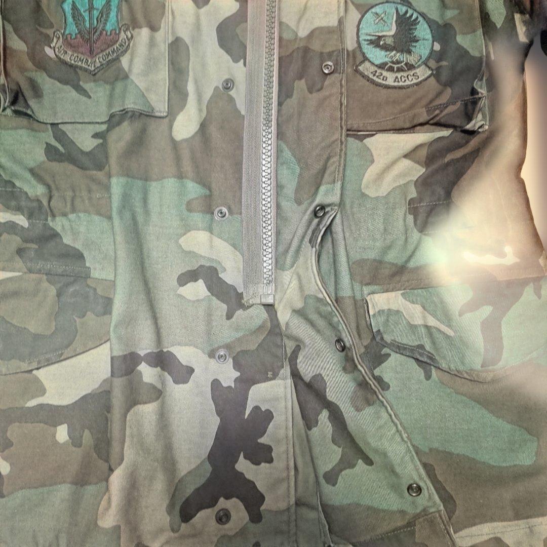 80sUSM65カモフィールドジャケット所属ワッペン階級章付実物使用感求める方へ