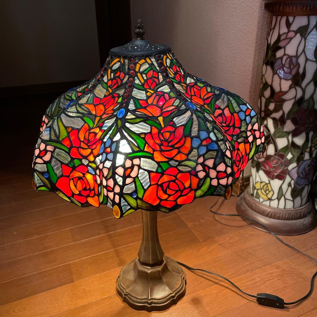 ステンドグラスランプ　アンティークランプ