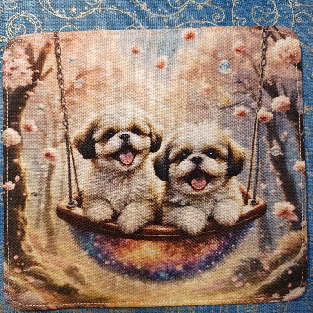 ゆか　ハンカチ　シーズーちゃん柄　18枚