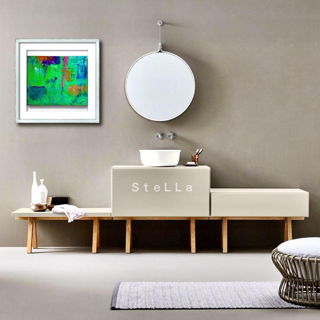 モダンアート　北欧　癒し　現代アート　グリーン　おしゃれ雑貨　北欧アート　絵画