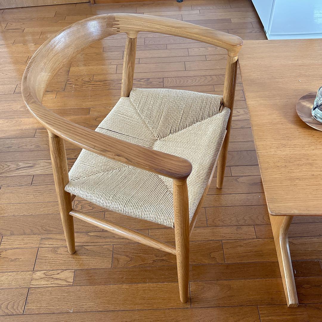 激人気】無印良品 オーク材 ペーパーコード アームチェア MUJI