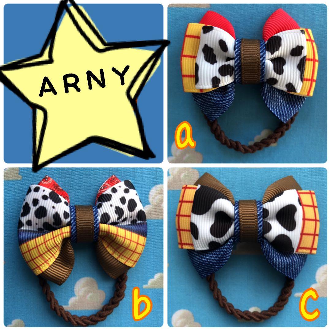 ハンドメイド リボン ヘアゴム