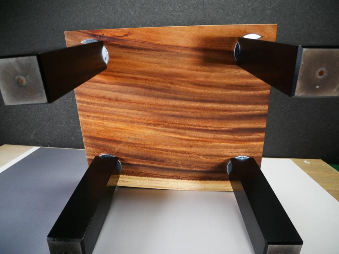 限定値下　新品　手作りミニテーブル　モンキーポッド　天然木　4436