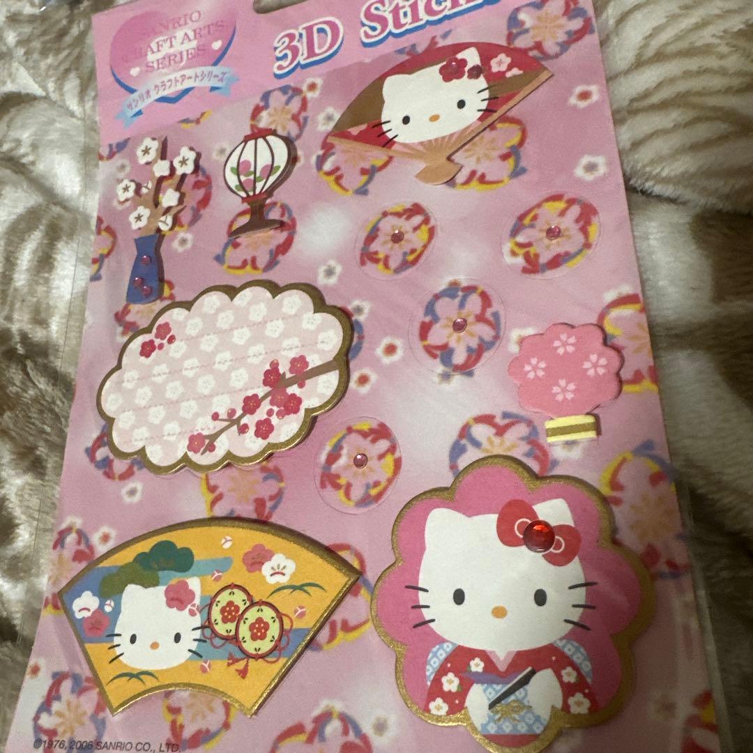 希少平成レトロハローキティ 3Dステッカーセット 10個セット 2006年