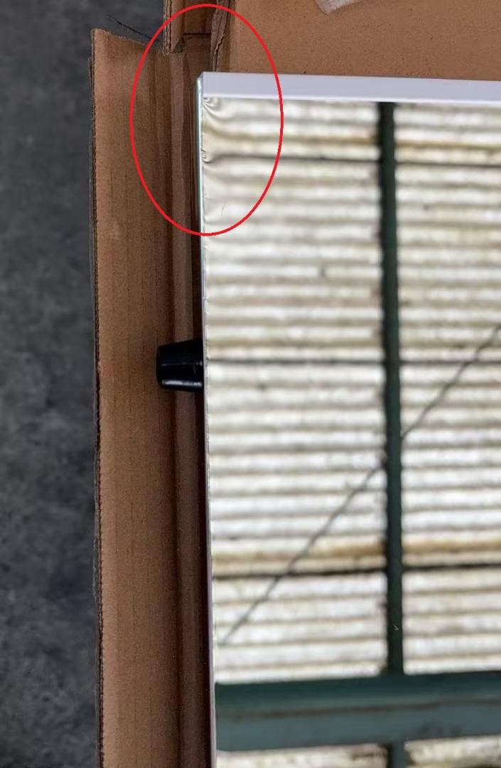 【美品】ダンスミラー 割れない鏡 幅80x160cm 姿見 白色 8番