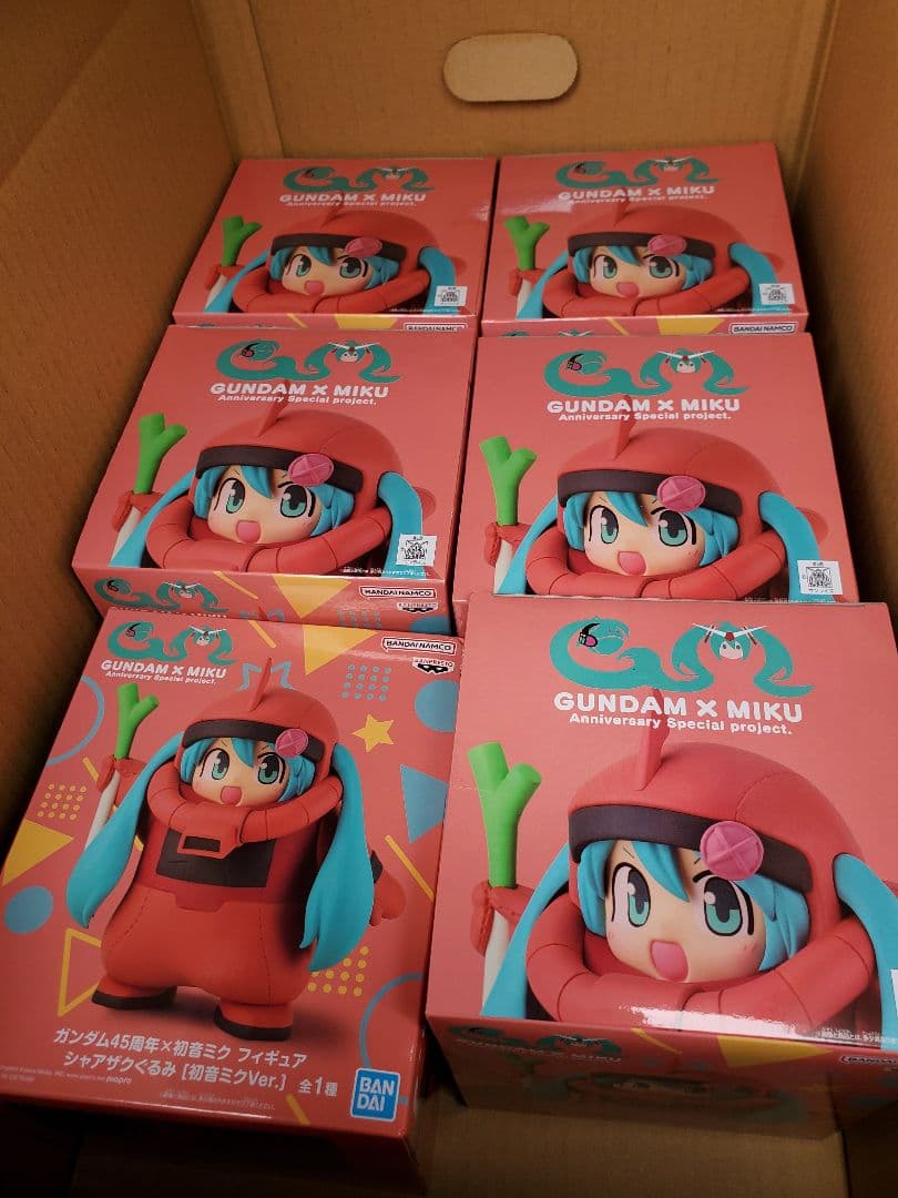 ガンダム45周年×初音ミク　フィギュア シャアザクぐるみ　６個セット