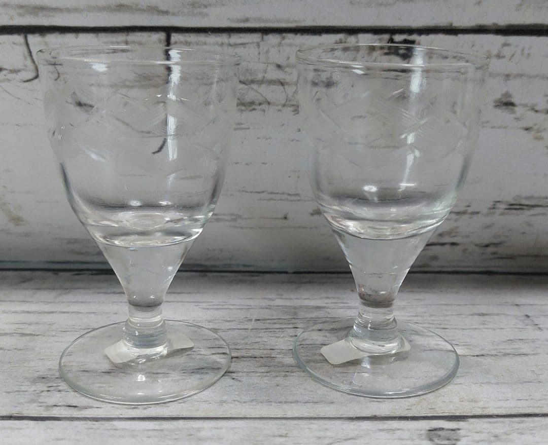 ★骨董品　アンティーク　リキュールグラス　2客
