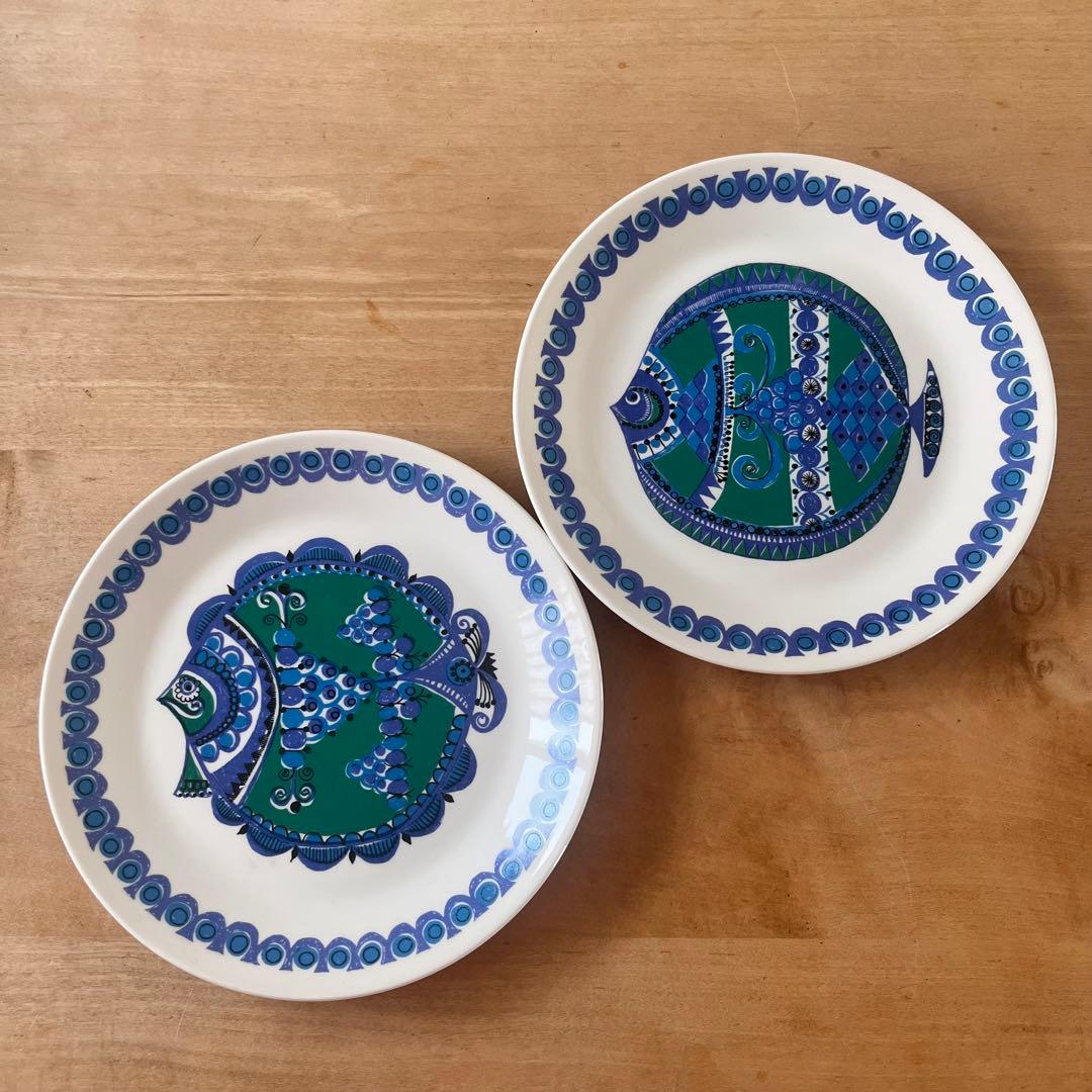 【Figgjo】フィッギオ Turi Blue fish 大プレート2枚