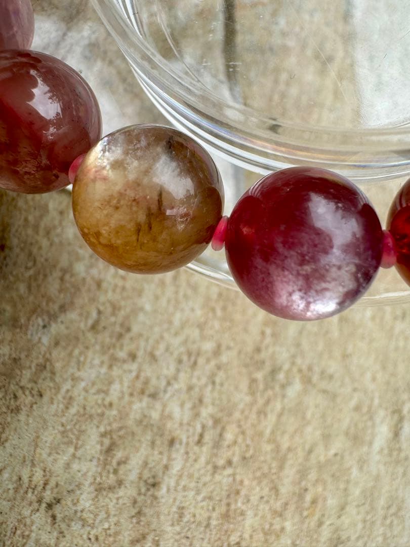 【クリスマス特別価格】【貴重】割れ防止対策済み　ピンク マイカ　13mm