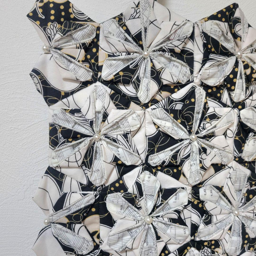 折り紙して作ったバック　パッチワークバック