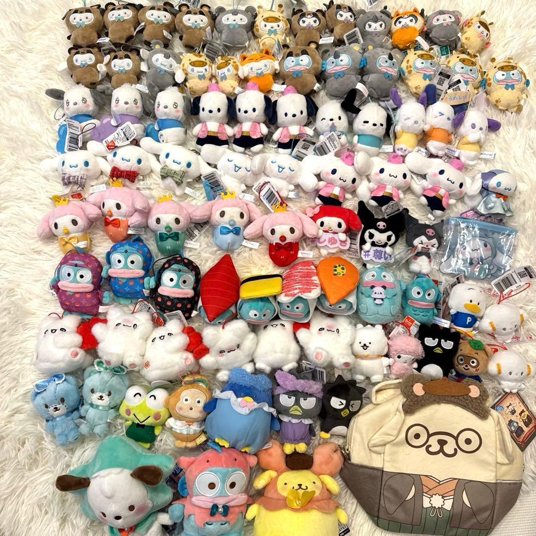 ☆全て新品タグ付き☆サンリオキャラクターズ　マスコット　大量　87点　まとめ売り