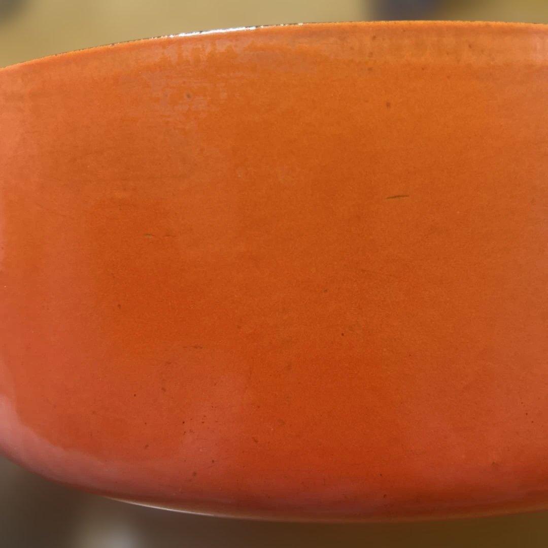 ル・クルーゼ　オーバル 25㎝ オレンジ　両手鍋