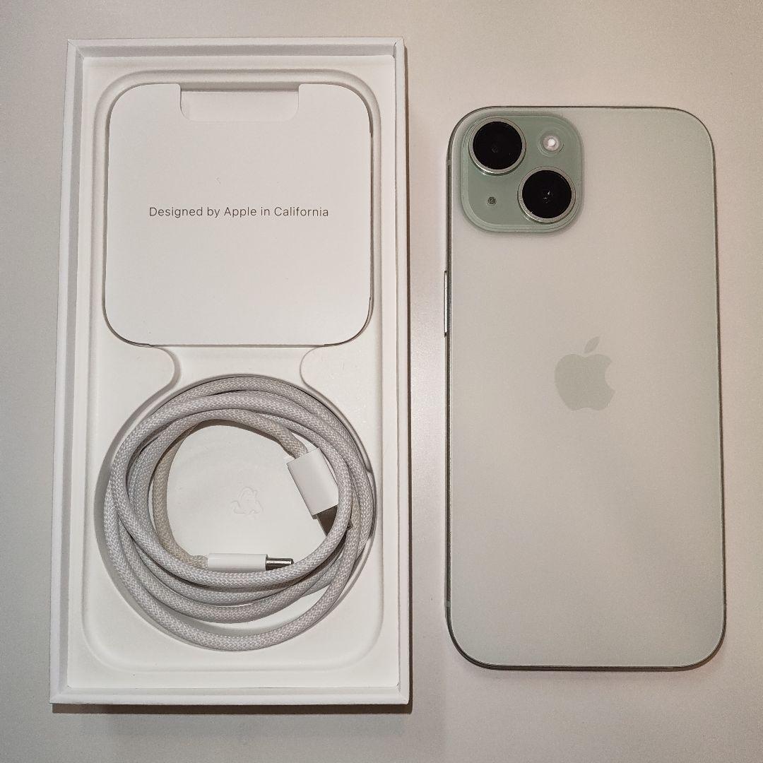 iPhone 15 128GB グリーン｜SIMフリー｜箱付｜バッテリー89％