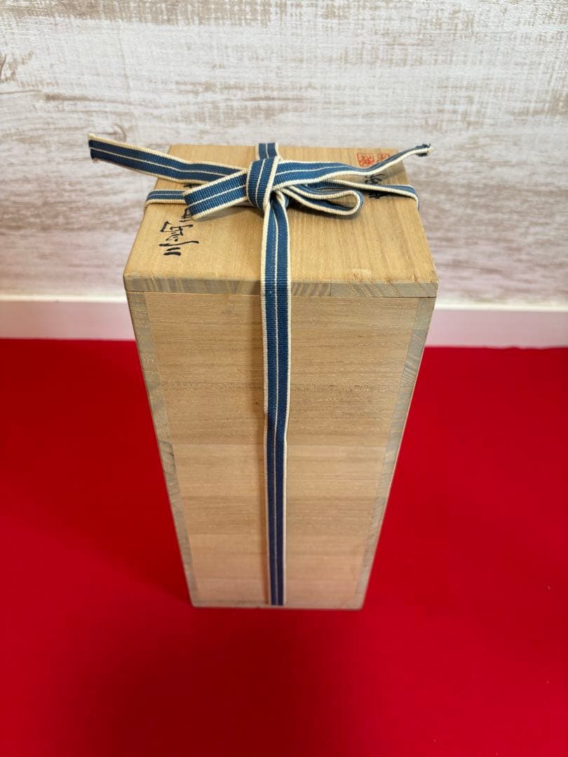 希少 金田鹿男 三島手花生 三島暦手 象嵌 花入 花器 茶道 華道 李朝