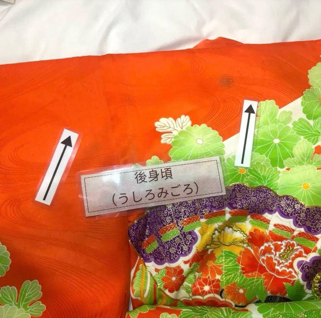 本日限定 七五三直前特別割引！お宮参り 七五三 3歳 着物セット 花柄 扇子柄